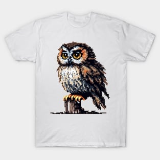 Owls are beautiful - Pixel art T-Shirt